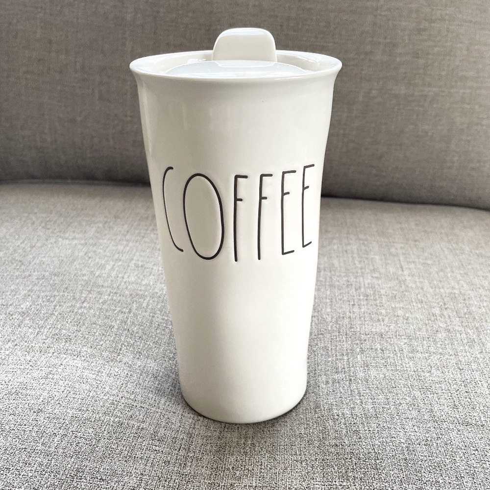 COPY - NWOT Rae Dunn "COFFEE" Ceramic Travel Tumb…